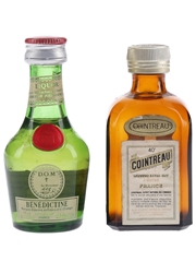 Benedictine & Cointreau Bottled 1970s-1980s 2 x 3cl-5cl