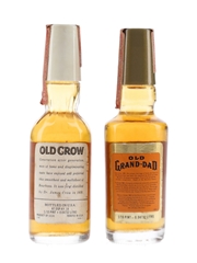 Old Crow & Old Grand Dad Bottled 1970s & 1980s 2 x 4.7cl / 40%