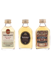 Assorted Mackinlay's Blends Bottled 1970s & 1980s 3 x 5cl / 40%