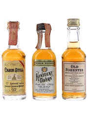 Assorted Kentucky Straight Bourbon Bottled 1970s Including Cabin Still 6 Year Old 3 x 4.7cl