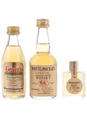 Grant's and Whyte & Mackays Bottled 1970s 3 x 1cl-5cl / 40%