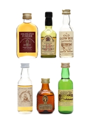 Assorted Malts & Blends Highland Fusilier, J & B, Old Gowrie, Pheasant Plucker, Robbie Burns & Sheep Dip 6 x 5cl