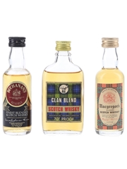 Buchanan's, Clan Blend & Macgregor's Bottled 1970s 3 x 5cl