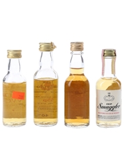 Assorted Blended Scotch Whisky Martin's VVO, Old Smuggler, Pig's Nose & Tax Collector 4 x 4.7cl - 5cl