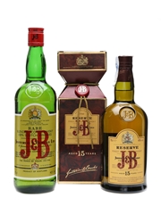 J & B Rare & 15 Years Old 75cl & 70cl 
