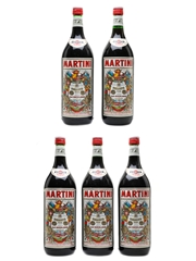 Martini Rosso Vermouth Bottled 1970s - Large Format 5 x 150cl / 17%