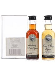 Whisky & Ginger And Elderberry & Port Liqueurs Lyme Bay Winery 2 x 5cl / 17%