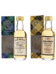 Old Elgin & Pride of Orkney Bottled 1990s - Gordon & MacPhail 2 x 5cl / 40%