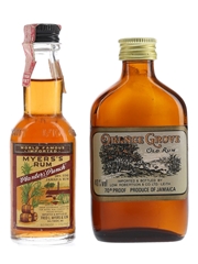 Myers's Rum & Orange Grove Jamaica Rum Bottled 1970s 2 x 4.7cl & 5cl / 40%