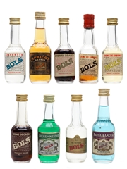 Assorted Bols Liqueurs Bottled 1950s-1980s 9 x 3cl-5cl