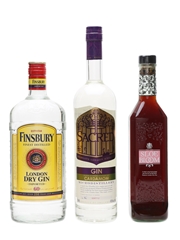Finsbury, Sacred Cardamom and Sloe Bloom London Dry Gins 100cl, 75cl & 50cl