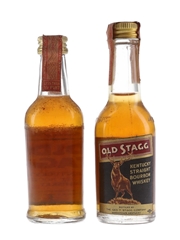 Old Stagg Kentucky Straight Bourbon Whiskey Bottled 1960s 2 x 4.7cl