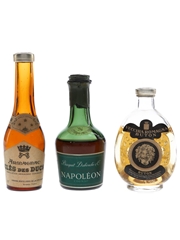 Buton, Bisquit & Cles Des Ducs Bottled 1960s-1970s - Armagnac, Brandy & Cognac 3 x 3cl-4cl