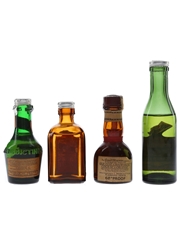 Benedictine, Cointreau, Grand Marnier & Pernod Bottled 1960s-1970s 4 x 3cl-5cl