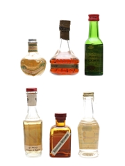 Assorted Liqueurs Bottled 1950s-1970s 6 x 2cl-4cl