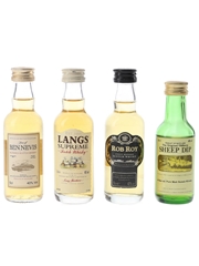 Assorted Blended Scotch Whisky Dew of Ben Nevis, Lang's Supreme, Rob Roy & Sheep Dip 4 x 5cl / 40%