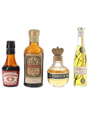 Assorted Liqueurs Of The World Bottled 1950s-1960s - Cernusco, Grant's, Jacquin's, Peter Heering's 4 x 3cl-5cl