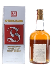 Springbank 25 Year Old Bottled 1980s-1990s 75cl / 46%