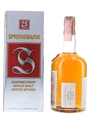 Springbank 25 Year Old Bottled 1980s-1990s 75cl / 46%