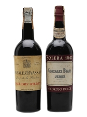 Gonzalez Byass Pale Dry & Solera 1847 Sherry Bottled 1940s 2 x 75cl