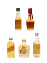 Assorted North American Whiskey  5 x 5cl