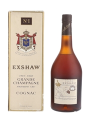 Exshaw No.1 Grande Champagne Cognac Bottled 1970s 68cl / 40%