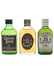 James Gordon, Macleay Duff & Queen Anne Bottled 1960s & 1970s 3 x 3.8cl-5cl