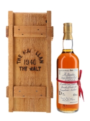 Macallan 1940 Handwritten Label