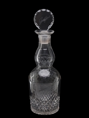 Black Bottle Crystal Decanter With Stopper  24.5cm x 8cm