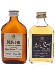 Haig Gold Label & John Begg Blue Cap Bottled 1970s 2 x 5cl-5.7cl / 40%
