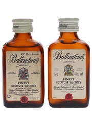 Ballantine's Finest Bottled 1960s & 1980s 2 x 5cl