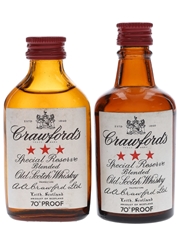 Crawford's 3 Star Special Reserve Bottled 1970s 2 x 5cl / 40%