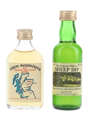 Glen Saunders & Sheep Dip Bottled 1980s 2 x 5cl / 40%
