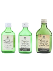 Gordon's Special Dry Gin Bottled 1960s, 1970s & 1990s 3 x 5cl