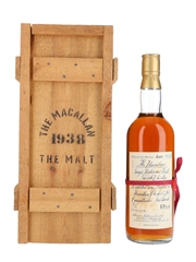 Macallan 1938 Handwritten Label Bottled 1980s - Atkinson Baldwin & Co. Ltd. 75cl / 43%