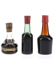 Henkes, Herman Jansen & Trotosky Cherry Brandy Bottled 1950s 3 x 5cl