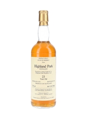 Highland Park 1963 23 Year Old Bottled 1986 - Corti Brothers - Signed Bottle 75cl / 43%