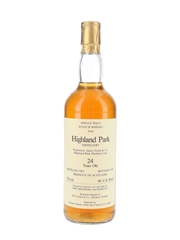 Highland Park 1962 24 Year Old Bottled 1986 - Corti Brothers - Signed Bottle 75cl / 43%