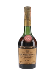 Monnet 3 Star Cognac Bottled 1960s - Fresia 75cl / 40%