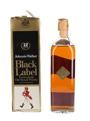 Johnnie Walker Black Label 12 Year Old Bottled 1980s - Wax & Vitale 75cl / 40%