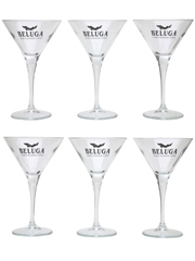Beluga Martini Cocktail Glasses Bormioli 