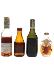 Assorted Brandy Bottled 1960s-1970s 4 x 3cl-5cl