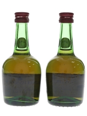 Courvoisier 3 Star Luxe Bottled 1980s 2 x 5cl / 40%