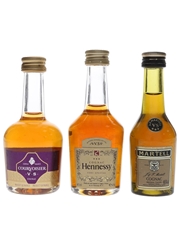 Courvoisier, Hennessy & Martell  3 x 3cl-5cl / 40%