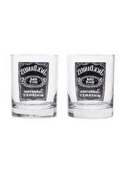Jack Daniel's Old No.7 Brand Whiskey Tumblers  10.5cm Tall