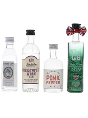 Assorted Gin Bath Gin, Christopher Wren, Audemus Pink Pepper & Chase GB 4 x 5cl