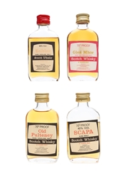 Assorted Single Malt Whisky 70 Proof Bottled 1970s 4 x 5cl
