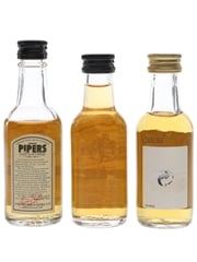 Chivas Brothers & Seagram's Hundred Pipers Bottled 1970s & 1980s 3 x 5cl / 40%