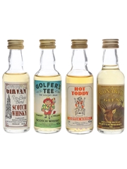The Scottish Collection Girvan, Golfer's Tee, Hot Toddy & Monarch Of The Glen 4 x 5cl / 40%