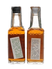 Jim Beam 4 Year Old & Beam's Choice 8 Year Old Bottled 1960s-1970s - Spirit 2 x 4.7cl